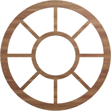 Ekena Millwork Grace Wood Fretwork Pierced Ceiling Medallion, Walnut, 24"OD x 8 3/4"ID x 1/4"T CMWP24X0250GRWA
